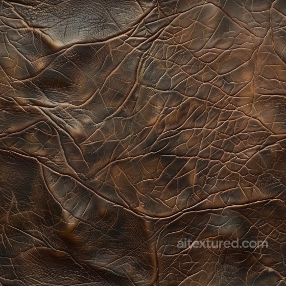 Of Aged Cracked Brown Leather With Rich Wrinkles And Deep Grain Detail Leather texture preview