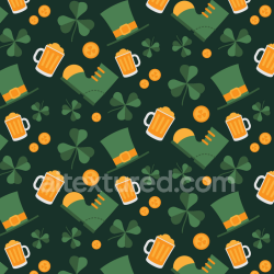 seamless Seamless 3D PBR Texture Featuring St Patrick's Day Icons & Shamrocks texture 8k free download PBR