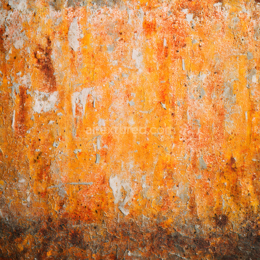 Seamless 3D PBR Rusty Metal Texture with Detailed Cracks and Chipped Paint