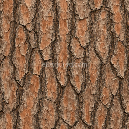 Natural Pine Bark Texture Seamless 1024X1024