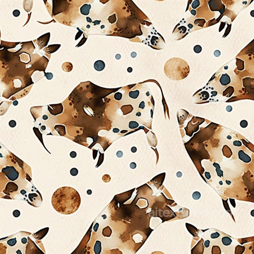 Leopard Print Texture with Painted Stylized Pattern seamless Leopard Print PBR texture