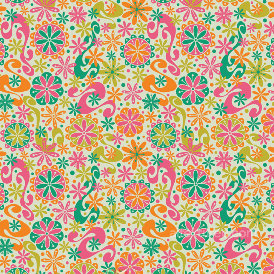 Colorful Embroidered Floral Fabric Pattern Seamless Texture Embroidered floral texture preview