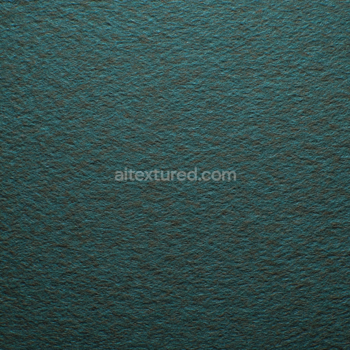 Seamless 3D Felt PBR Texture Featuring Dense Blue-Green Fibrous Surface