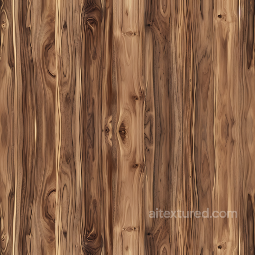 Rustic Hickory Wood Planks PBR Texture with Distinctive Grain and Knots seamless Wood PBR texture