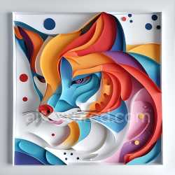 seamless Seamless 3D PBR Texture of Colorful Civet-Inspired Abstract Animal Design texture 8k free download PBR