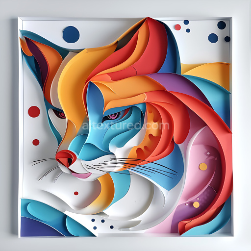 Seamless 3D PBR Texture of Colorful Civet-Inspired Abstract Animal Design