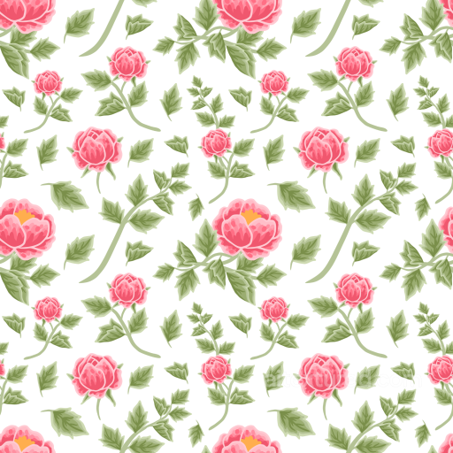 Pink Flower Pattern on Fabric Seamless Texture seamless Pink Flower PBR texture