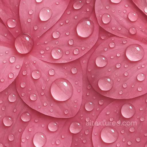 Shiny Droplets On Wet Flower Petals seamless Drops PBR texture