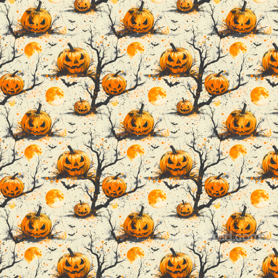 with Vintage Halloween Jack-o'-Lanterns and Moon Vintage Halloween texture preview