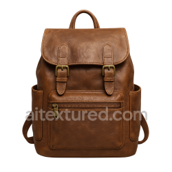 seamless Vintage Brown Leather Backpack texture 8k free download PBR