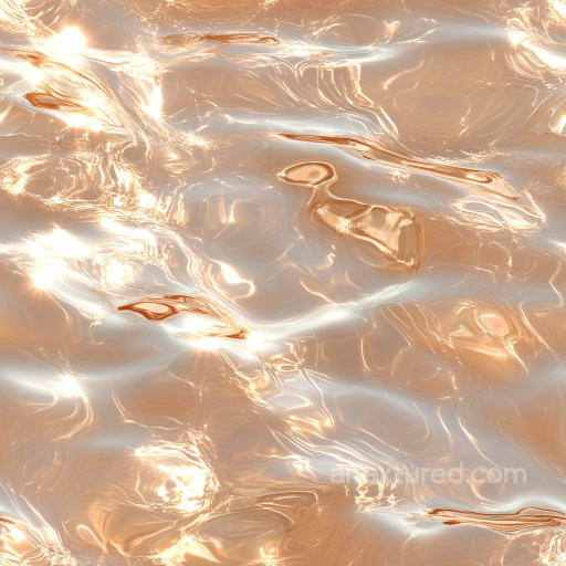 Water Texture with Reflective Gold-Tinted Liquid Surface seamless Water PBR texture