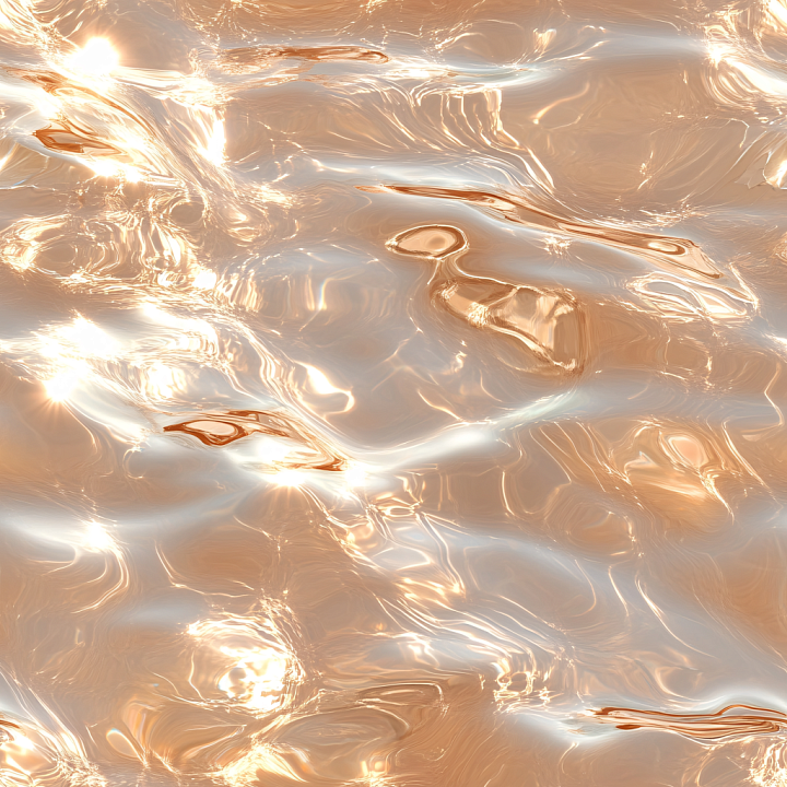 Water with Reflective Gold-Tinted Liquid Surface seamless PBR texture preview