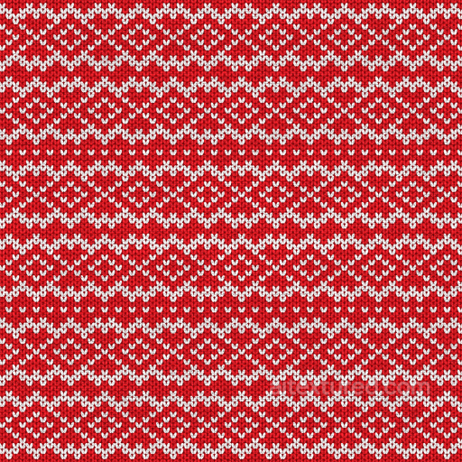 Of Red Knitted Fabric With Traditional White Christmas Pattern seamless All Christmas Digital paper PBR texture