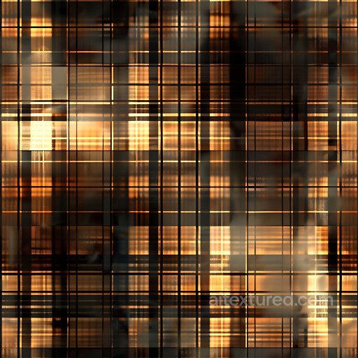 Seamless 3D Copper Plaid Metal PBR Texture with Reflective Grid Pattern texture preview