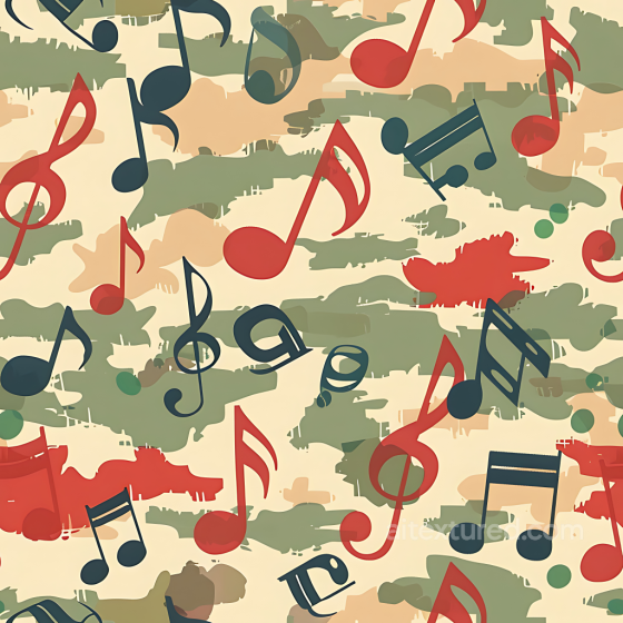 Stylized Musical Camouflage PBR Texture with Abstract Color Patches Color Camouflage texture preview
