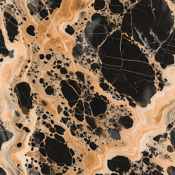 Champagne and Black Marble Texture with Organic Veins Marble texture preview