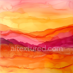 seamless Seamless 3D Alcohol Ink PBR Texture with Warm Sunset Layered Fluid Waves texture 8k free download PBR