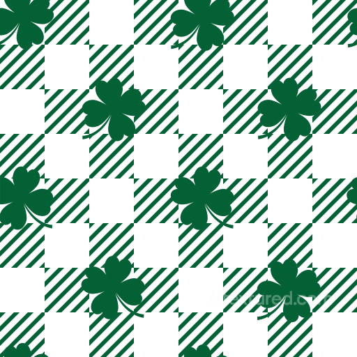 St Patrick Digital Paper Bundle Texture of Green Shamrock Pattern on Striped Tiles seamless St patrick digital paper bundle PBR texture