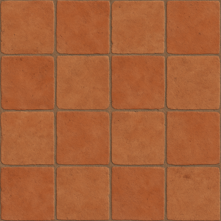 Terracotta Tile seamless PBR texture preview