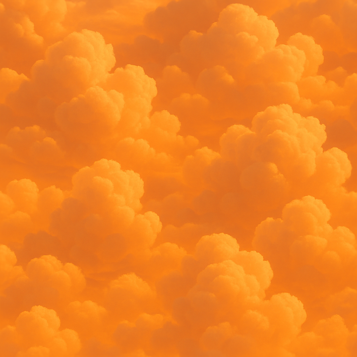 Of Layered Sunset Orange Cloud Clusters seamless PBR texture preview