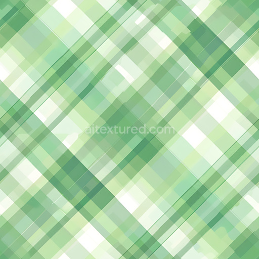 Seamless 3D PBR Texture of Soft Green Plaid Fabric with Subtle Gradient