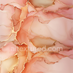 seamless Seamless 3D Alcohol Ink PBR Texture Featuring Peach Tones and Gold Vein Accents texture 8k free download PBR