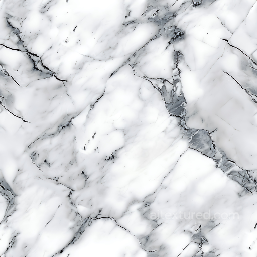 Carrara Gioia White Marble PBR Texture with Fine Veins seamless Marble PBR texture