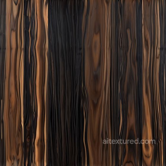 Ebony Wood Planks Texture with Rich Dark Grain Wood texture preview
