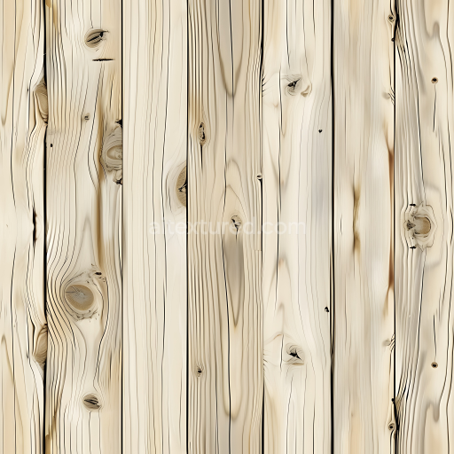 Seamless 3D Pale Pine Wood Planks PBR Texture with Natural Knots and Grain