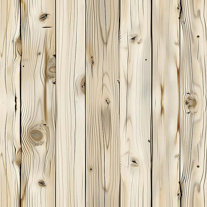 Pale Pine Wood Planks with Natural Knots and Grain seamless PBR texture preview