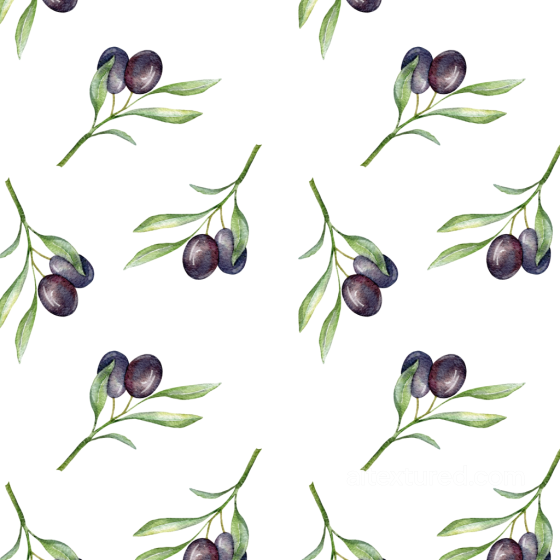 Featuring Watercolor Olive Branches on White watercolor greenery texture preview