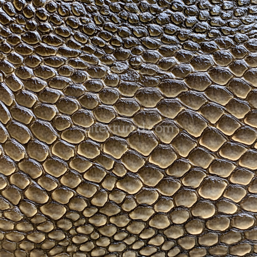 Seamless 3D PBR Reptilian Skin Texture Featuring Glossy Scaled Surface