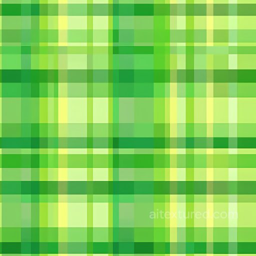 Seamless 3D PBR Texture Featuring Bright Green Plaid Pattern with Smooth Blend texture preview
