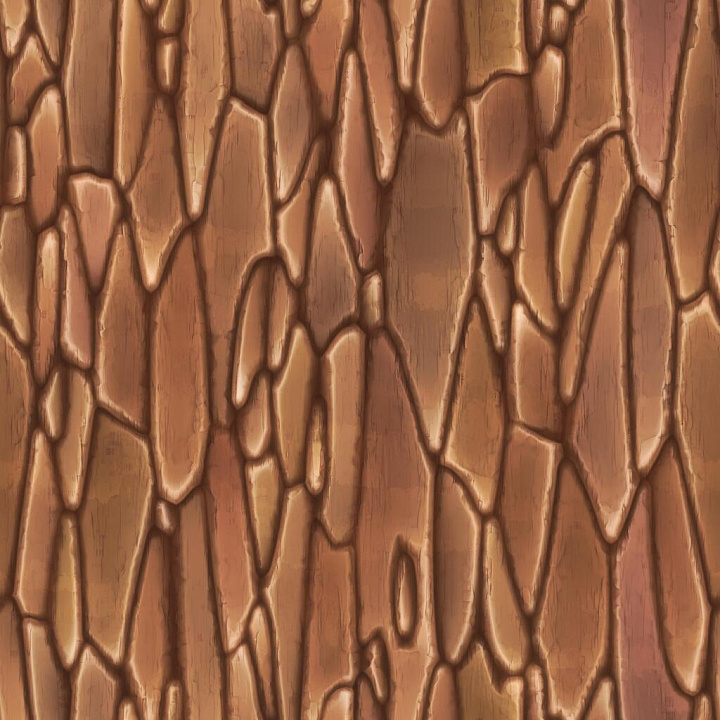 Stylized Tree Trunk or Bark seamless PBR texture preview