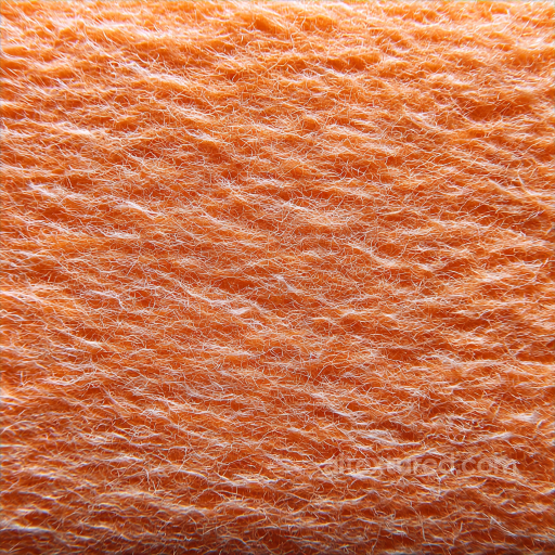 Felt PBR Texture Featuring Dense Orange Fibers with Fine White Hairs seamless Felt PBR texture