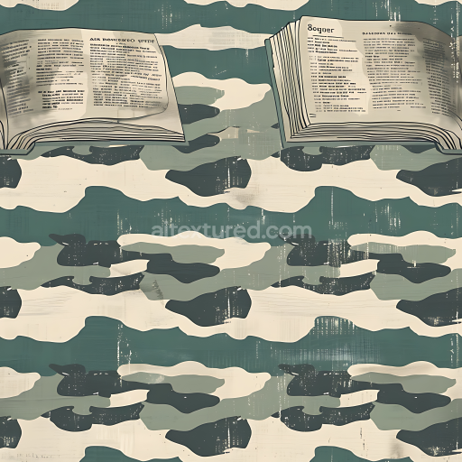 Seamless 3D Arctic Camouflage PBR Texture with Smooth Organic Shapes and Muted Winter Tones