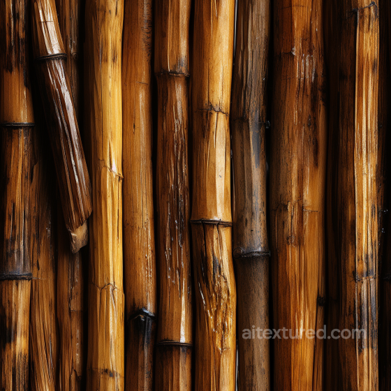 Glossy Polished Bamboo Culms Seamless Texture with Natural Grain Bamboo texture preview