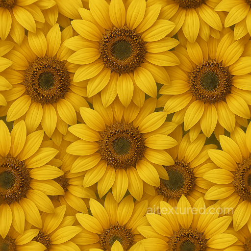 Sunflower Head Flower Meadow Flower Petals Closeup Natural Lighting seamless Flowers PBR texture