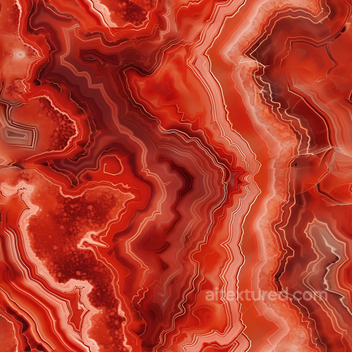 Red Agate Marble PBR Texture with Natural Layered Veins seamless Marble PBR texture