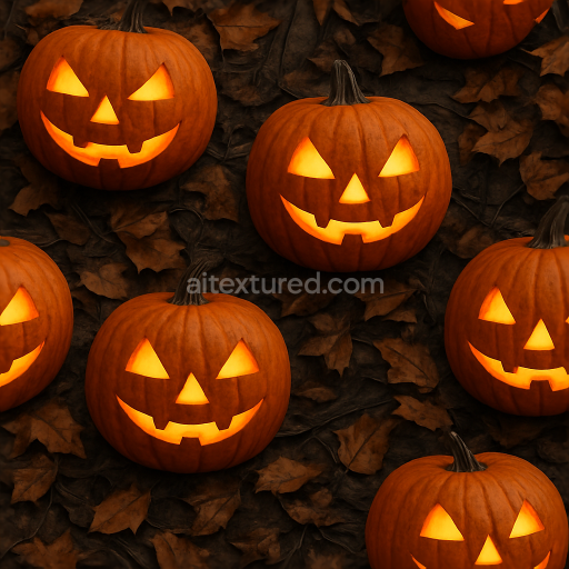 Preview — Seamless 3d texture PBR 8k pumpkin skin surface for Halloween decoration