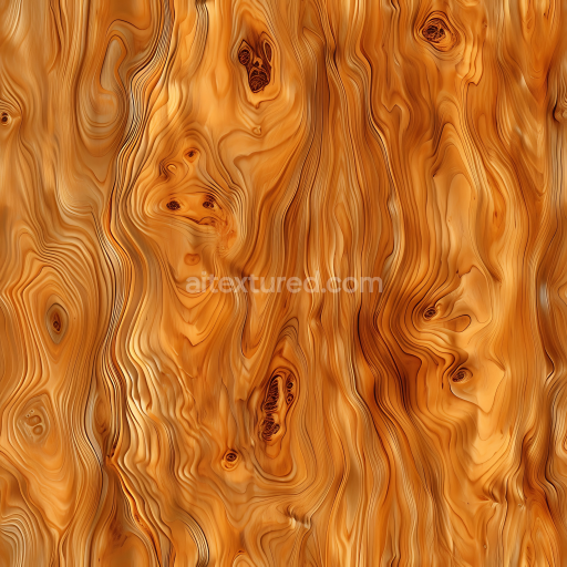 Seamless 3D PBR Pine Wood Texture Featuring Flowing Grain and Pronounced Knots