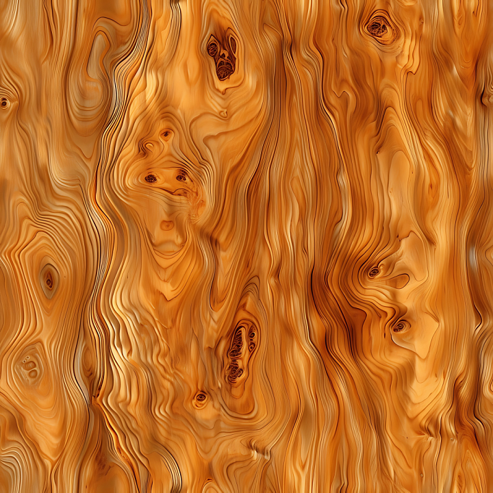 Pine Wood Featuring Flowing Grain and Pronounced Knots seamless PBR texture preview