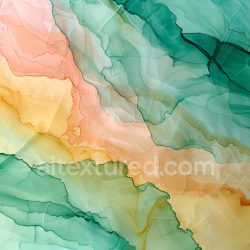seamless Seamless 3D Alcohol Ink PBR Texture Featuring Soft Peach and Green Fluid Flow with Delicate Veins texture 8k free download PBR