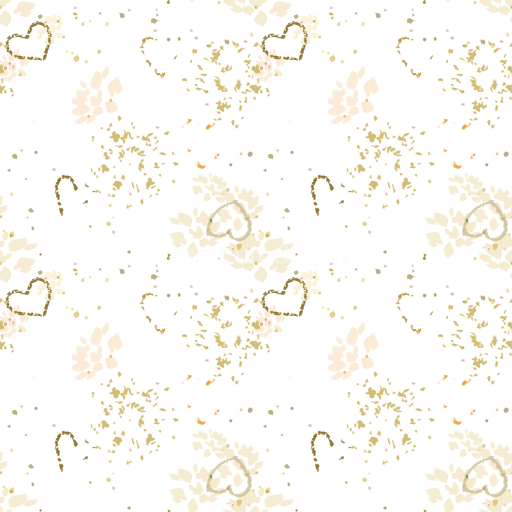 Seamless 3D PBR White & Gold Abstract Pattern Texture with Delicate Brush Strokes