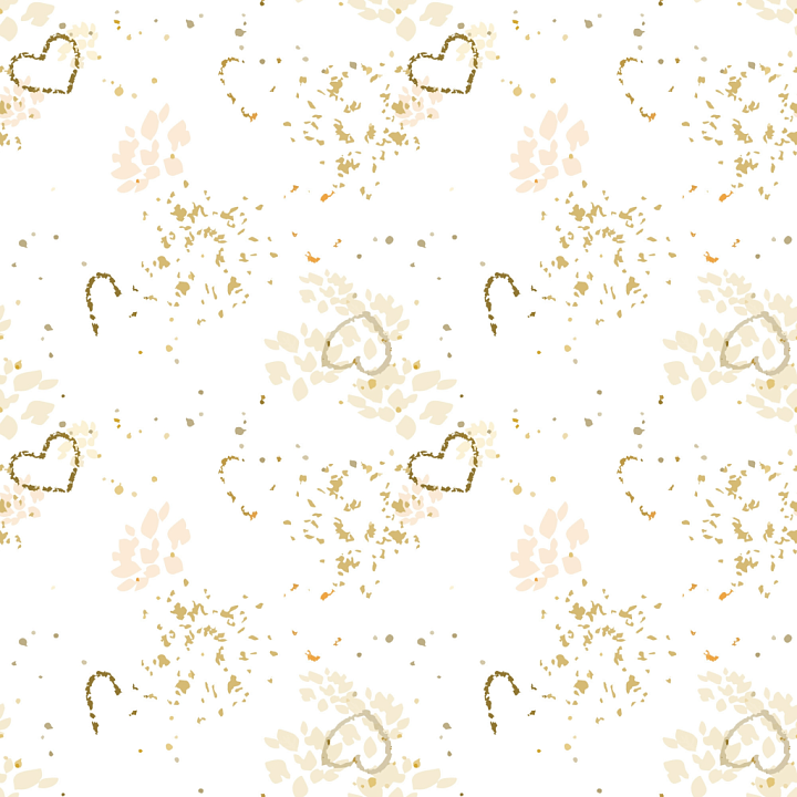 White & Gold Abstract Pattern with Delicate Brush Strokes seamless PBR texture preview