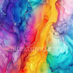 seamless Seamless 3D Alcohol Ink PBR Texture Featuring Vibrant Multicolor Fluid Bands and Soft Marbling texture 8k free download PBR