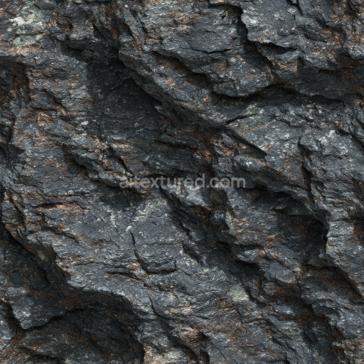 Seamless 3D PBR Texture of Rough Rocky Cliff Wall with Natural Erosion and Color Variations