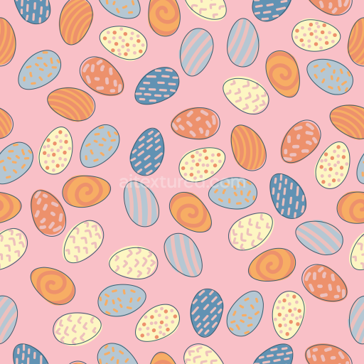 Preview — Seamless 3D PBR Texture of Colorful Easter Eggs on Pink Background
