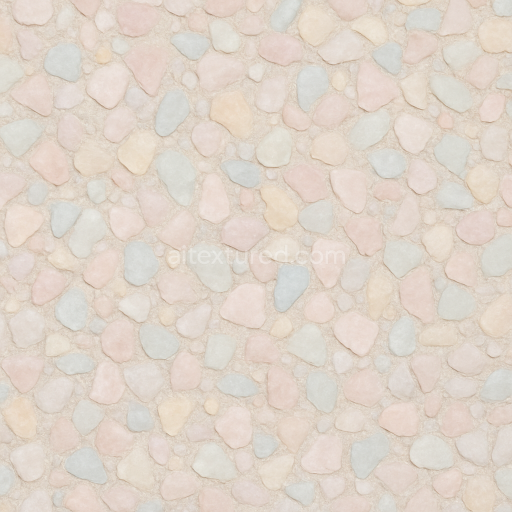 Seamless 3d texture pbr 8k quartz bits mosaic with pastel palette and matte finish