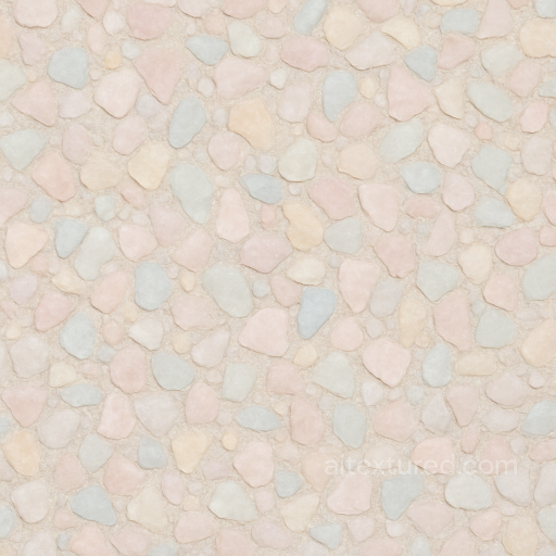 Quartz Bits Mosaic With Pastel Palette And Matte Finish seamless Mosaic PBR texture